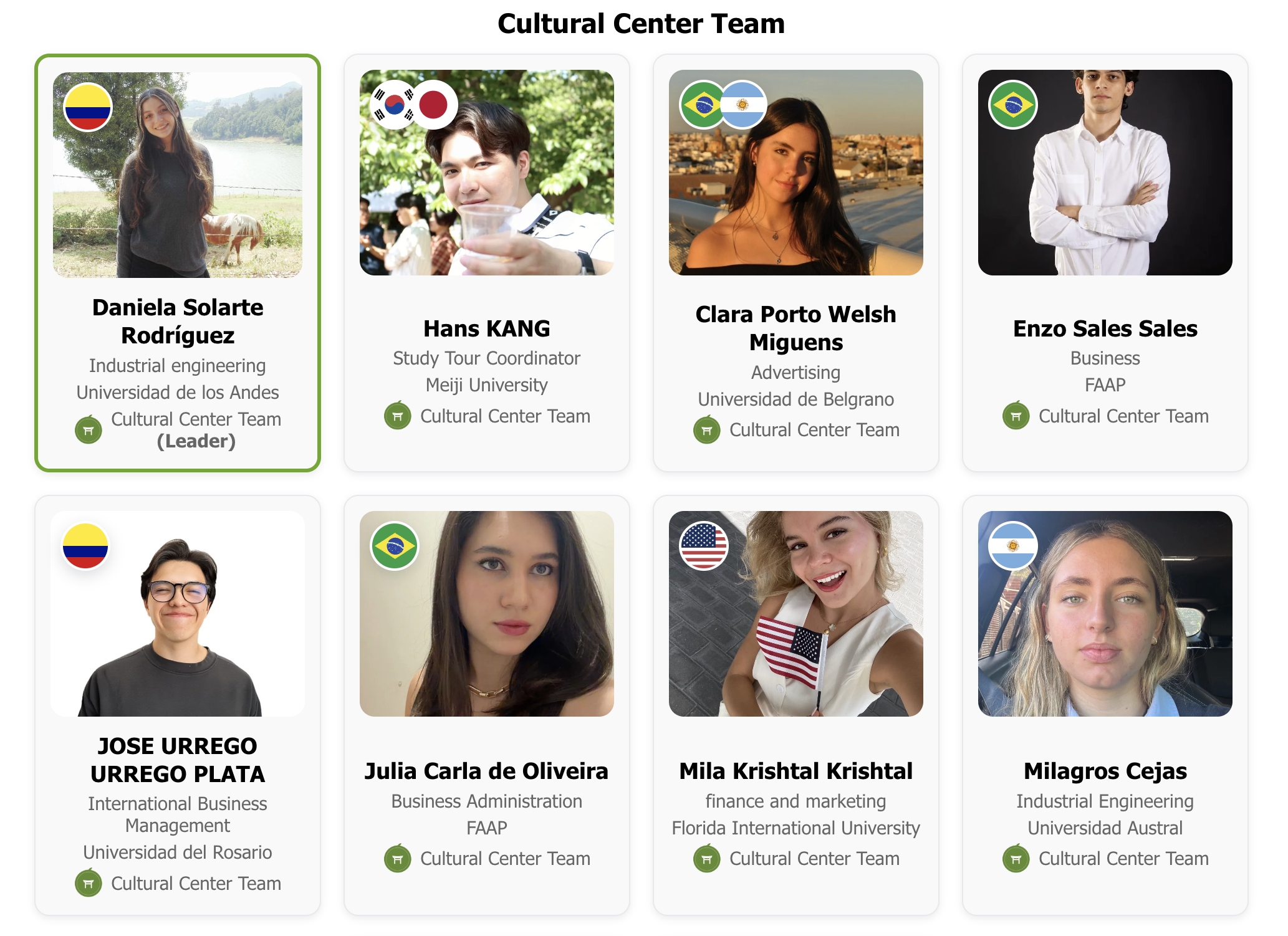 Cultural Center Team